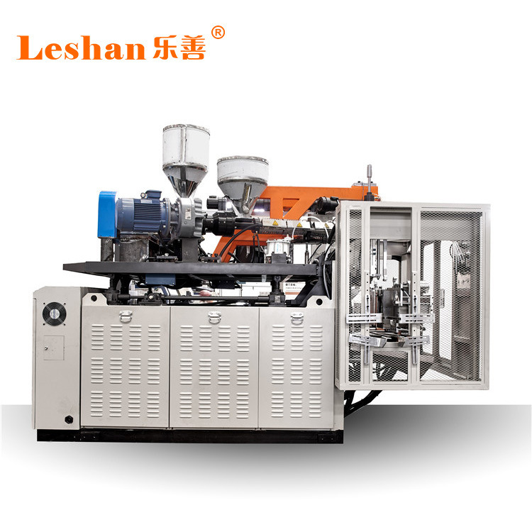 The factory's mini laundromat blower, the laundry liquid plastic maker, the empty machine.