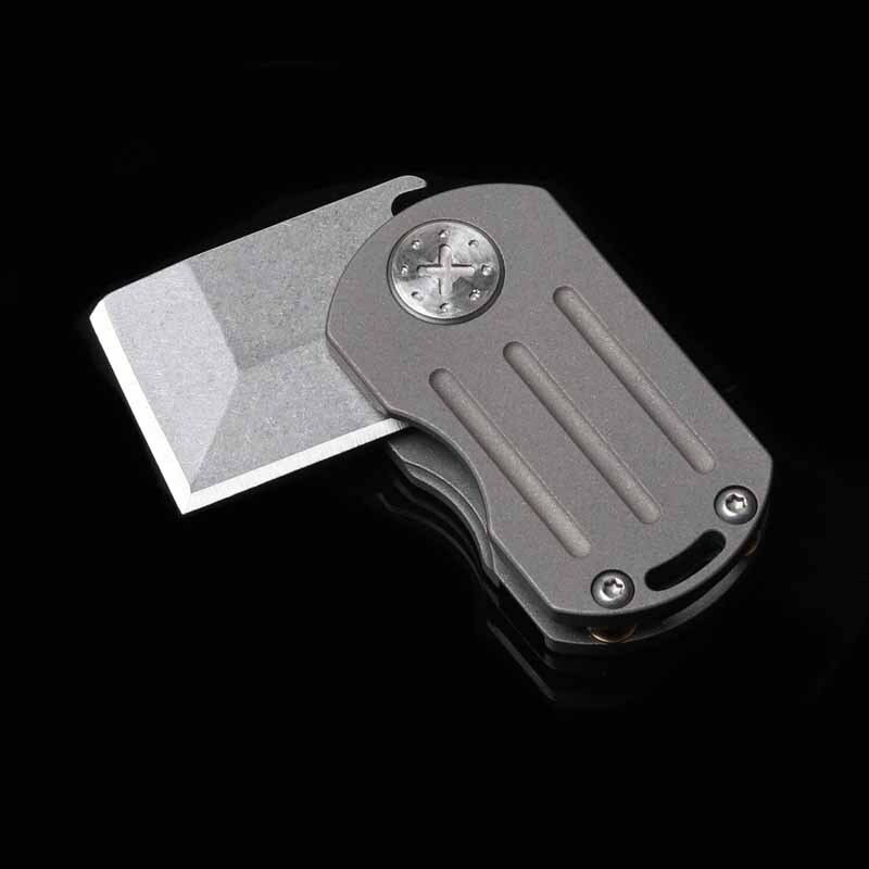 S35VN's small titanium bond handle with a high-strength sharp EDC pocket folding knife.