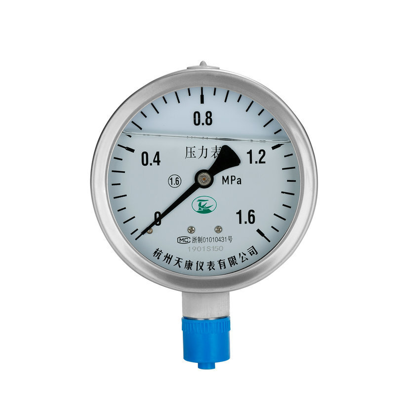 Stainless steel earthquake-resistant pressure gauges direct installation