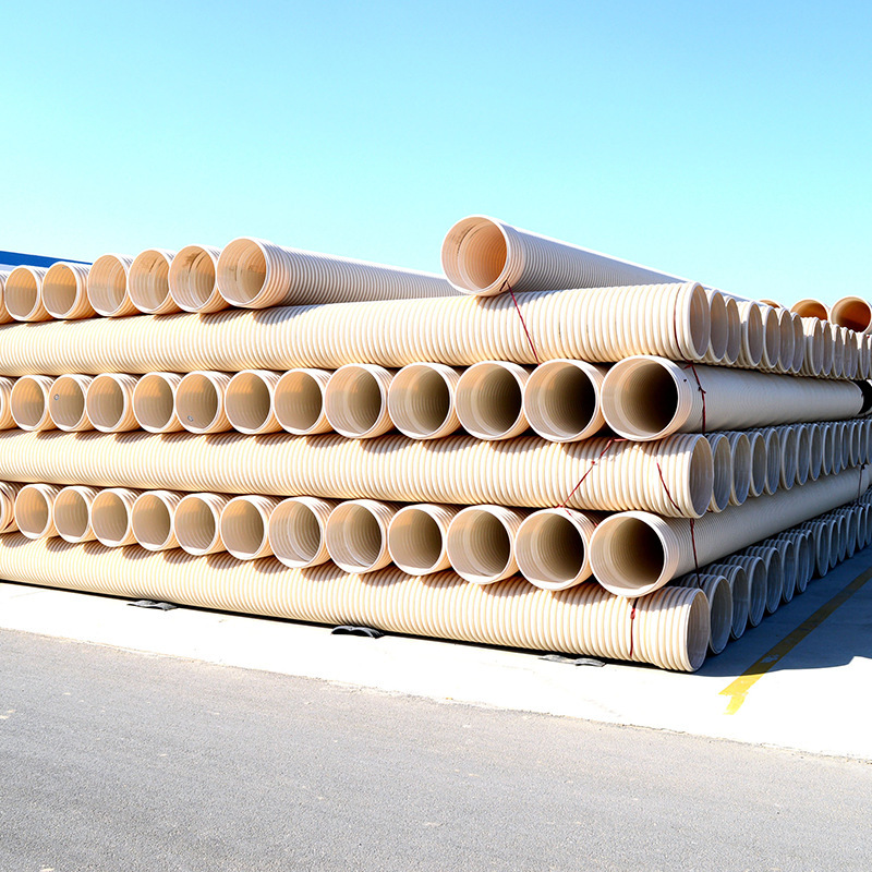 Pvc-u double-wall beam pipe, communications directly buried PVC beam pipe, engineering drain pipe 500s1 pvc hard tube