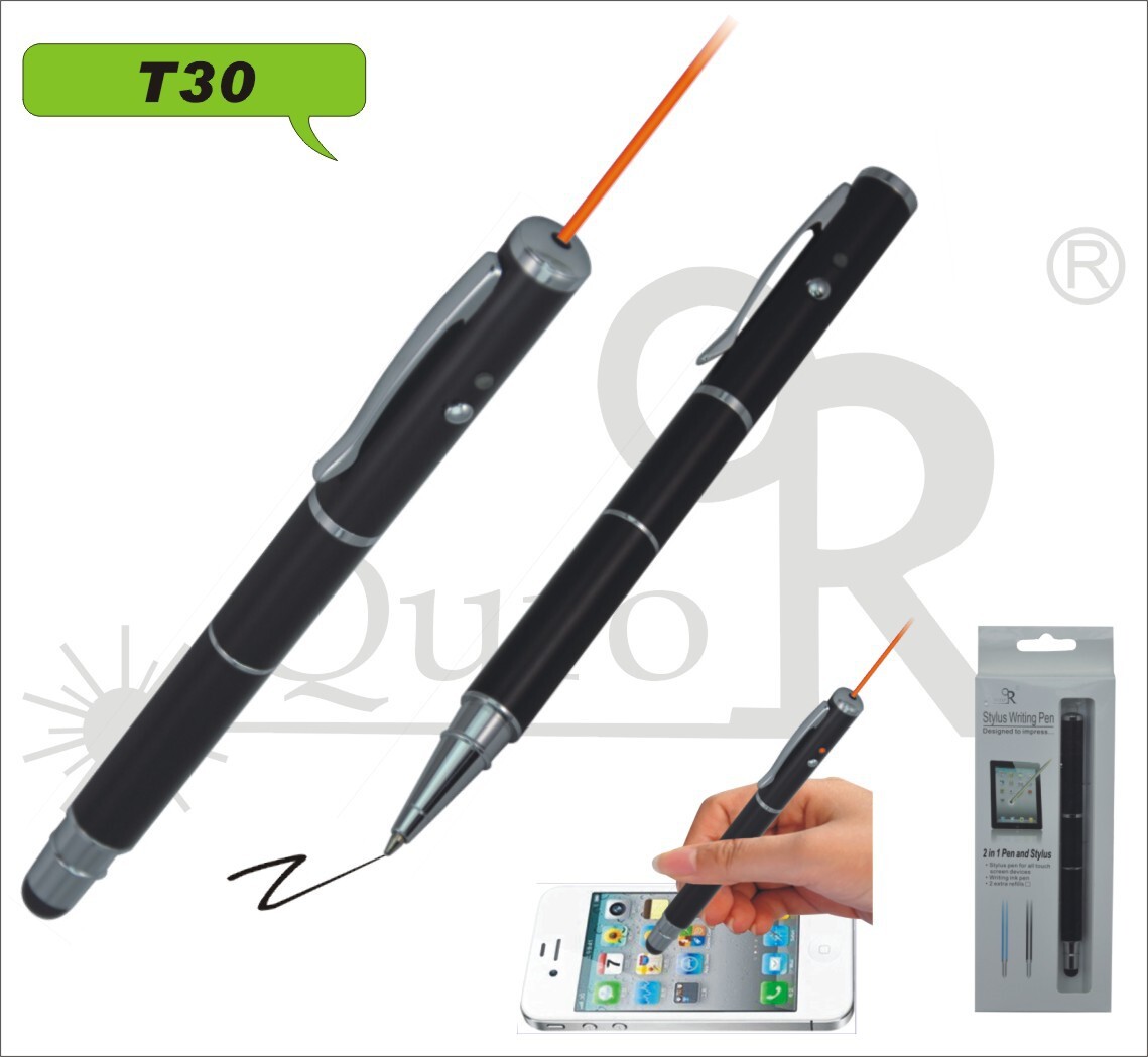 Triple-composite laser gift promotion pen touch pen laser pen metal touch pen, metal