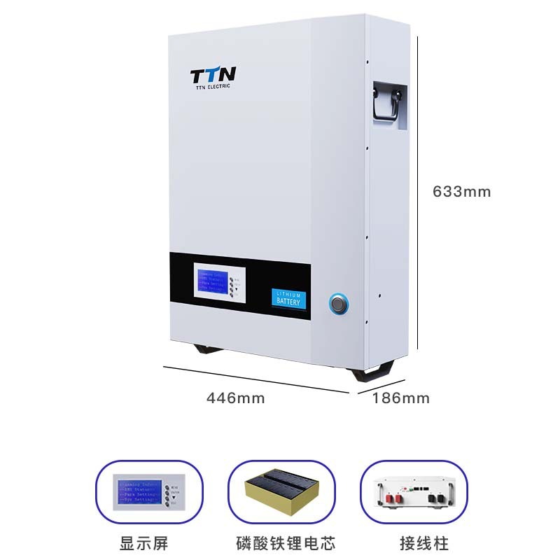 벽 거치된 리튬 전지를 위한 가구 저장 수용량 5,10 kwh (가능한 예약)