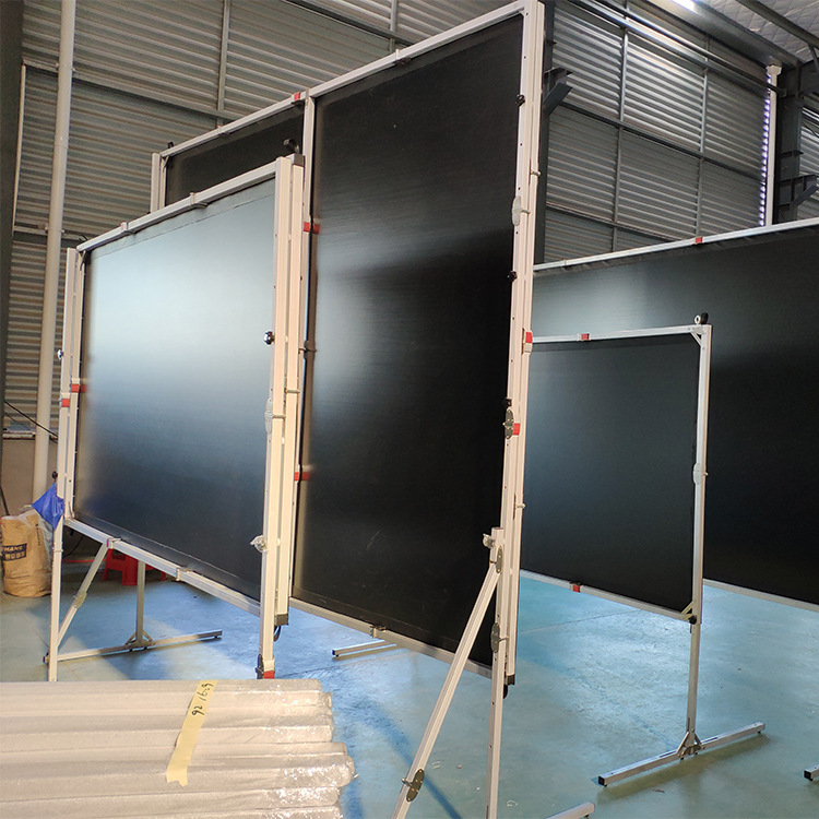 The factory sells fast folding projection screens.