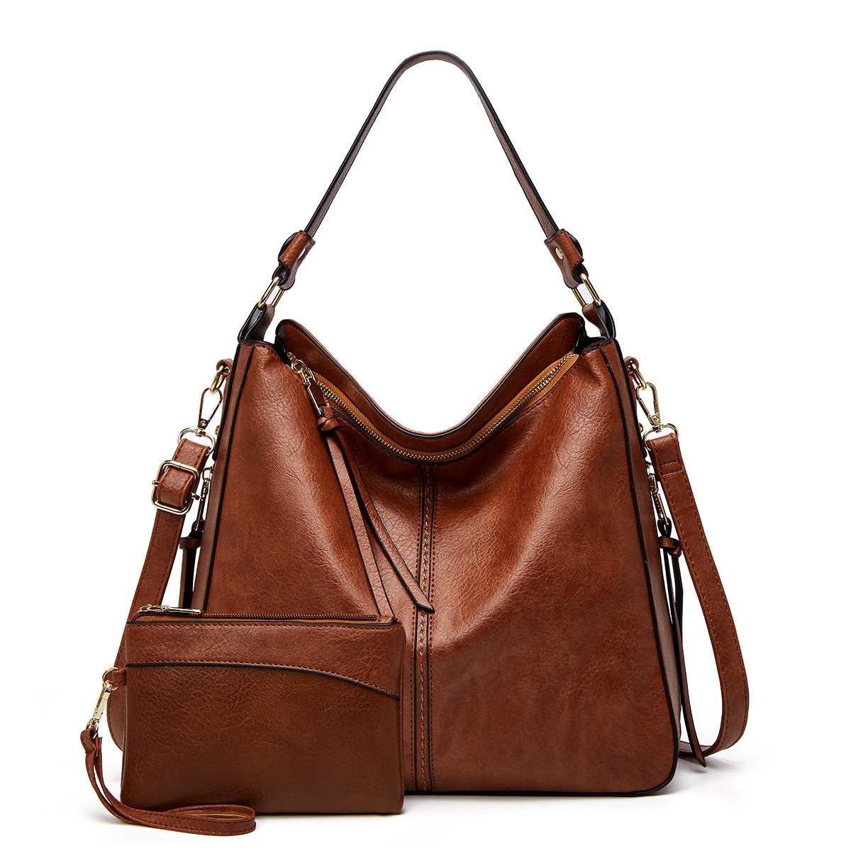 Cross-border bag girl, 2024, U.S. and U.S. Flows, large, flexible, brown-skinned tot pack, one-shoulder-slashed.