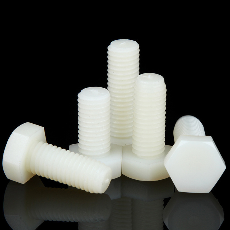 Black and white nylon bolts, insulation bolts, six o'clock nylon bolts, PA66 insulation plastic screws M3-M12.