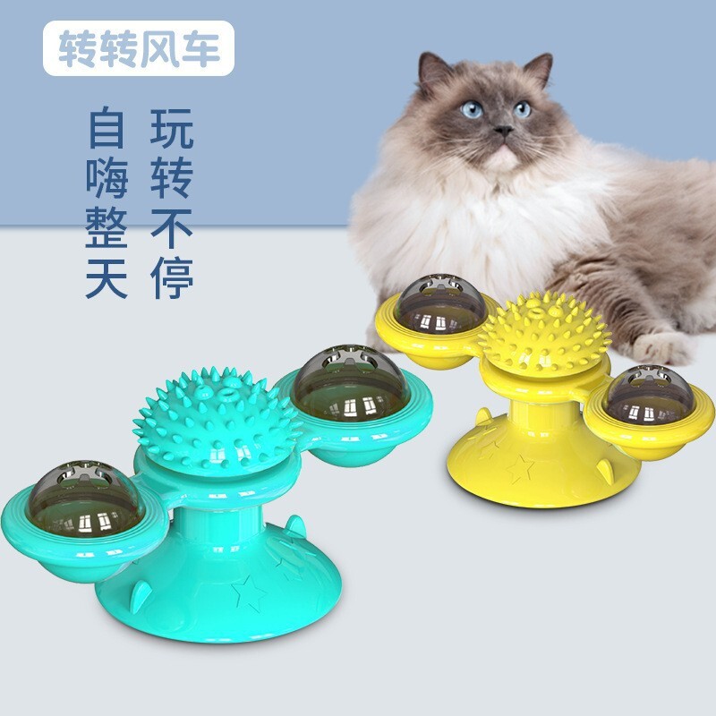 ♪ Những cối xay gió làm cho mèo và đồ chơi phát sáng bằng bạc hà và đồ chơi