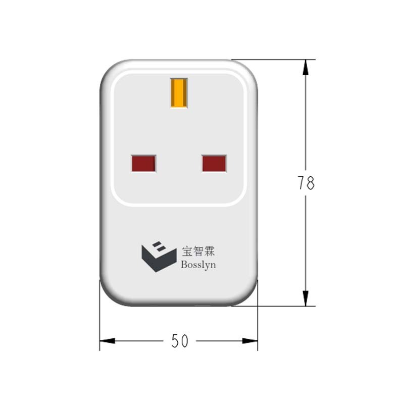 New grinder Swiss-English conversion plug 1 type-c+1USB-A English-to-Switzerland plug converter