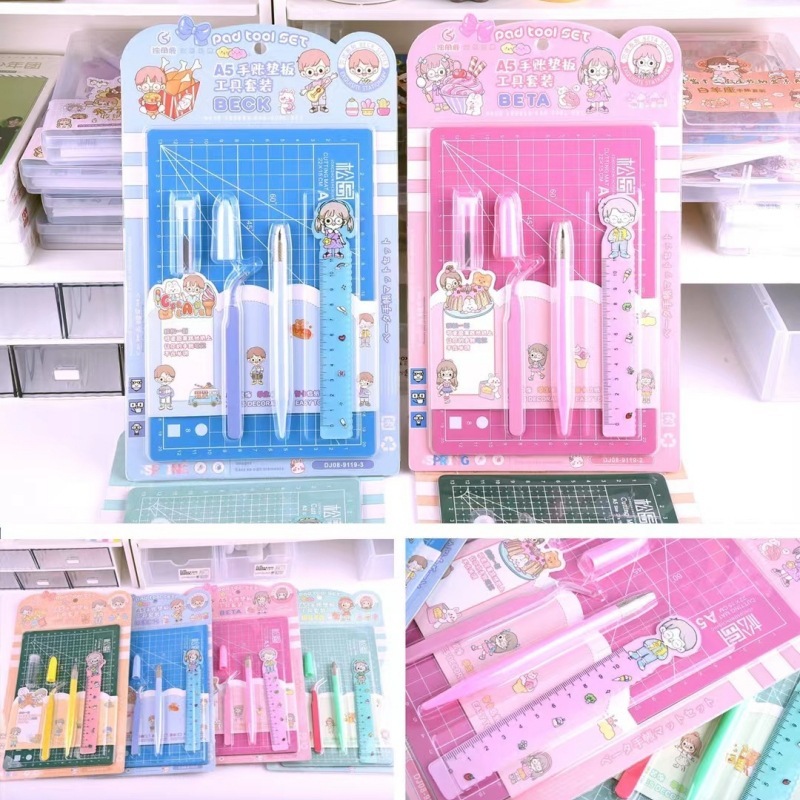 Bộ đồ trượt ván, bộ xe đẩy tay, bộ bám móng ngựa Baker Beta, năm bộ hoạt hình.