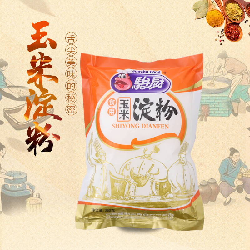380g bột bắp ăn được, nguyên liệu thô cho bánh mì nướng, bột ngô trắng.