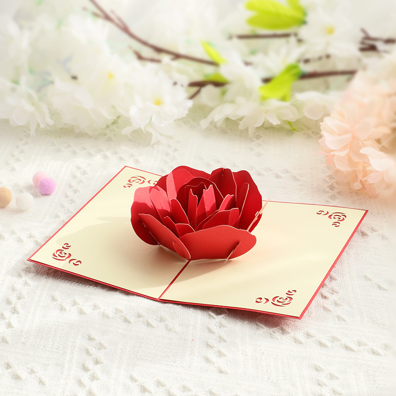 3d Valentine's Day, a message from the Grand Rose Card for Marriage.