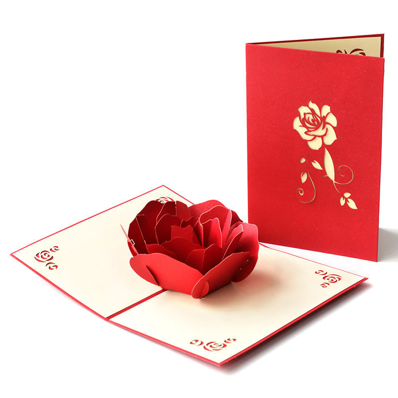 3d Valentine's Day, a message from the Grand Rose Card for Marriage.