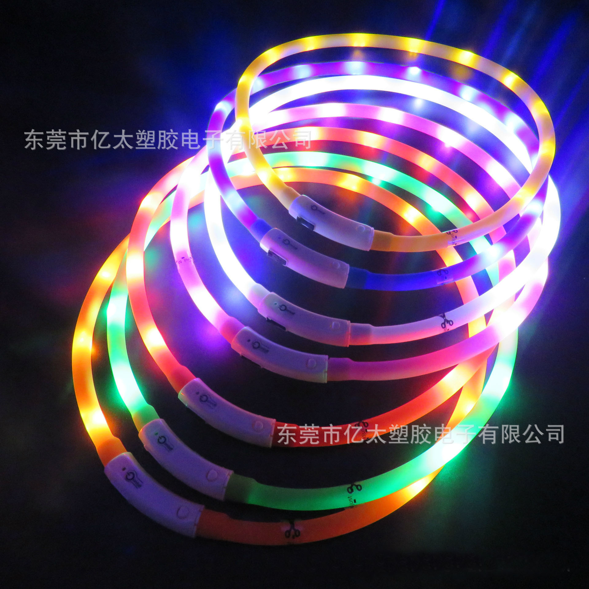 Con thú cưng U.S.B. Nạp dây chuyền của chó LED, dây chuyền cổ chó nhỏ.