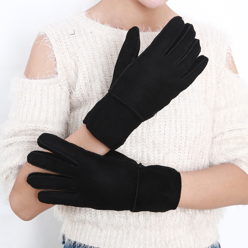 The new cross-border lady's Fashion Grilling Five-finger warm gloves.