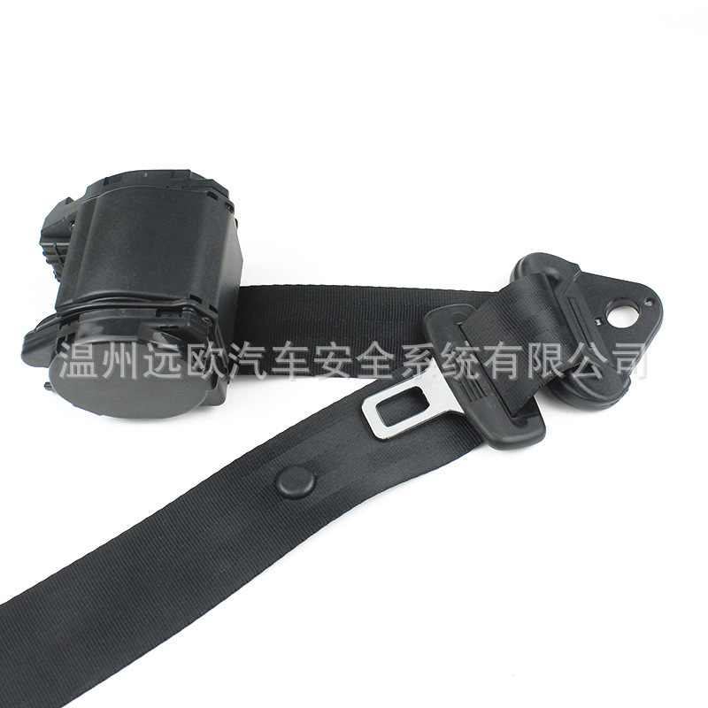 Emergency lock-down three-point roller seatbelt, online drop-off, wire-foot lock belts, screws.