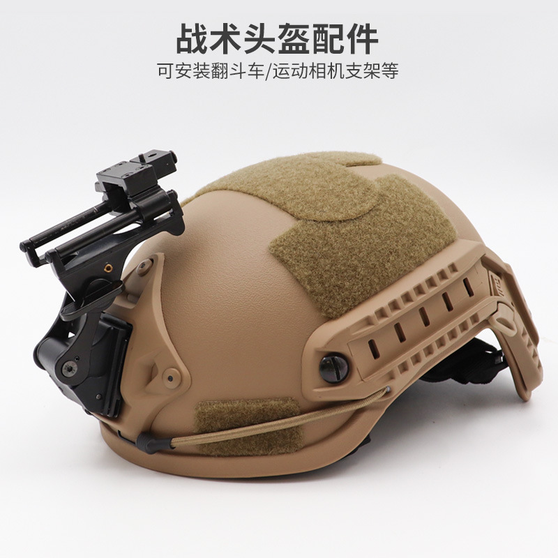 Cash at the base of the outer protection helmet camera with a tactical helmet attached to the ink bottom.