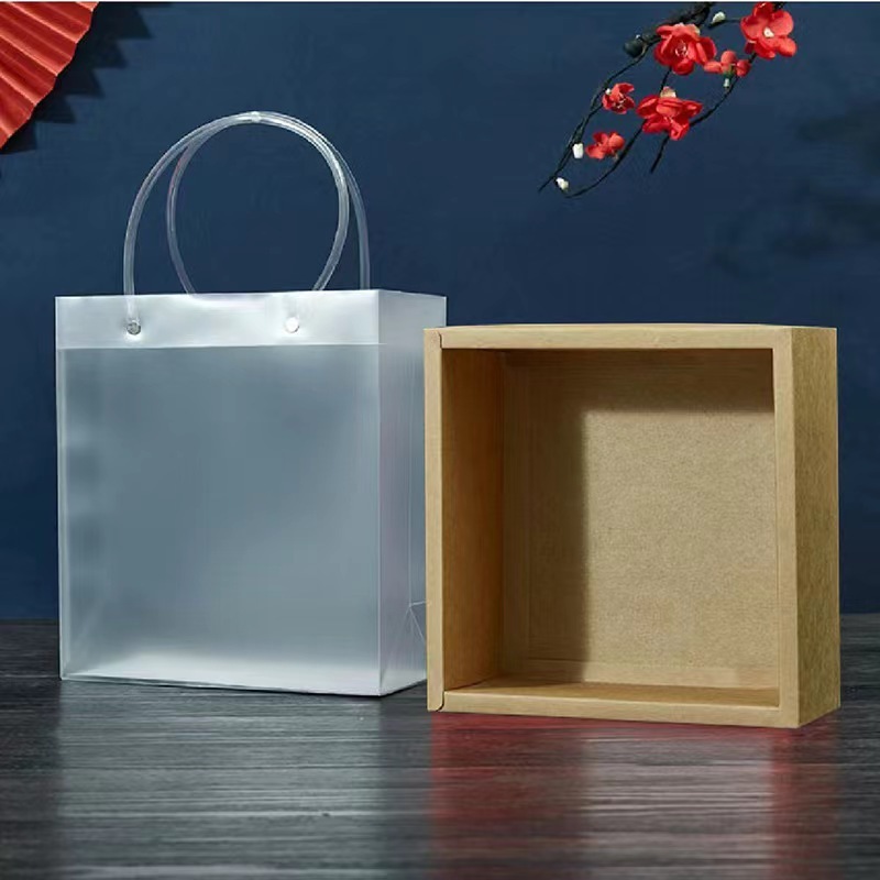 Transparent bag handbags with empty handbags, short and simple, tea-leave mask gift box drawers