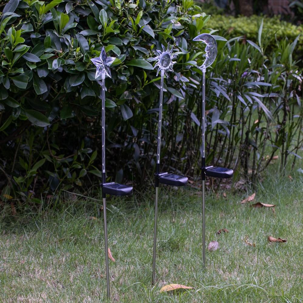 Cross-border stars, moonlights, five solar courtyard lights, garden lawn lights.