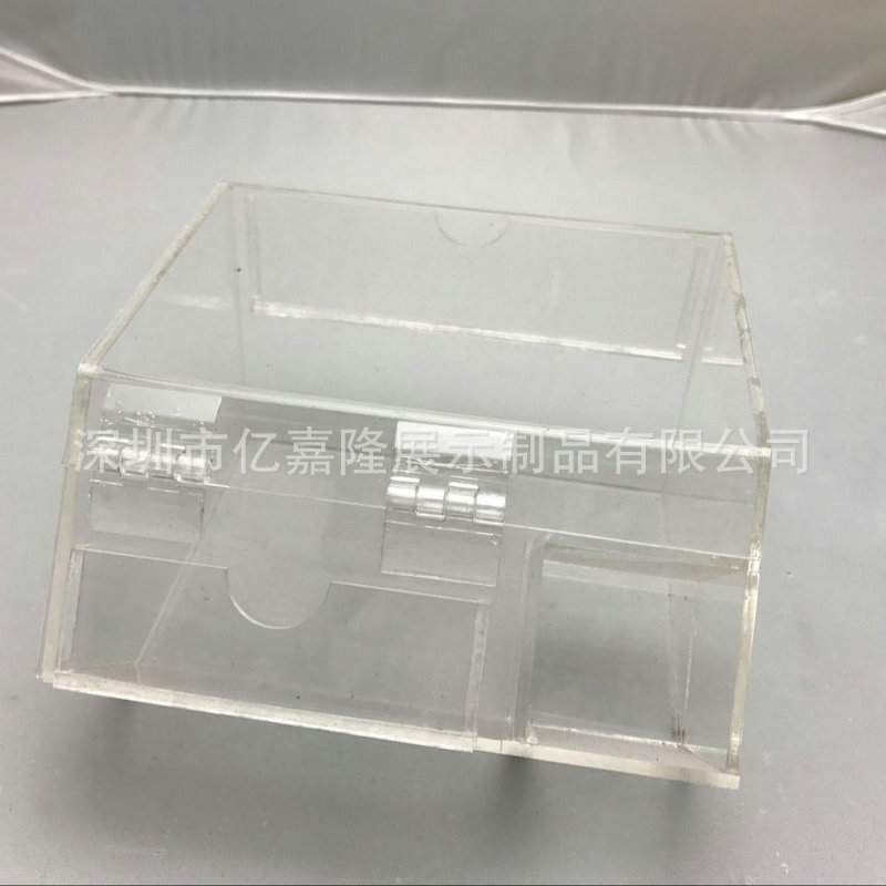 The Akrygian box of organic glass candy box is customised for transparent display box food box processing.