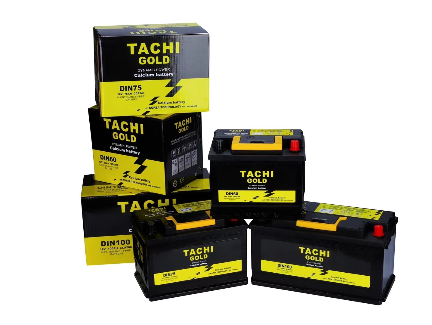 OEM Customized ODM Process for the production of TACHI CAR BATTER car startup batteries 36AH-200AH