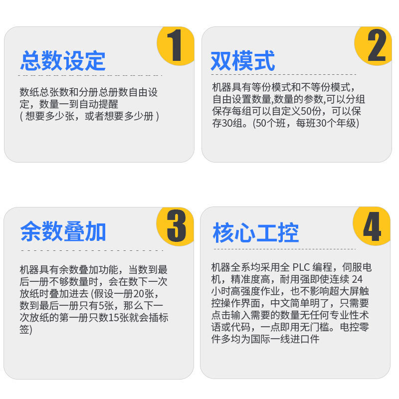 全自动国产数纸机设备印刷后数纸点纸机可插标签分册点数机