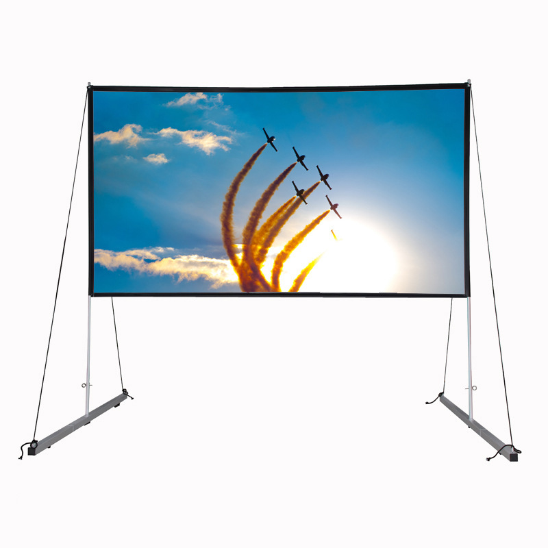 It's a simple, off-the-shelf, 150-inch 16:9.