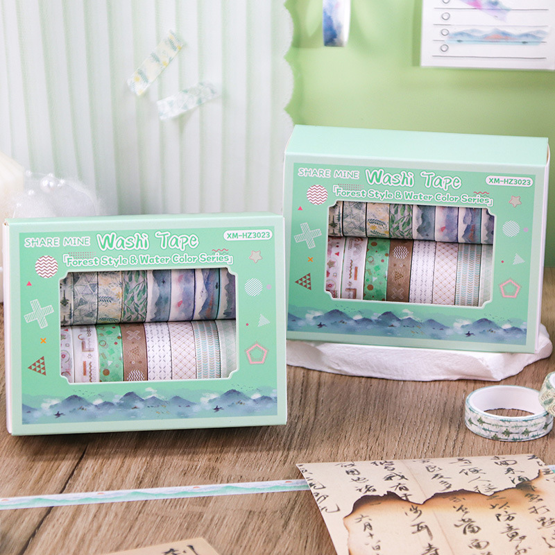 Còng tay chân cơ sở băng macaron màu sắc tinh khiết hồi tưởng và băng keo màu sắc tập hợp 20 cuốn sách có liên quan