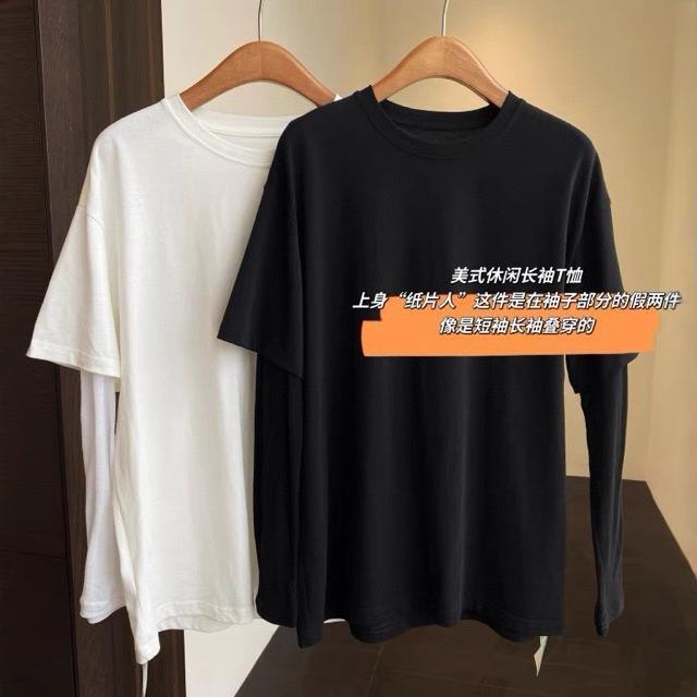 Early autumn 2024, two new fakes designed for lazy, loose long-sleeved T-shirts thick in autumn and winter.