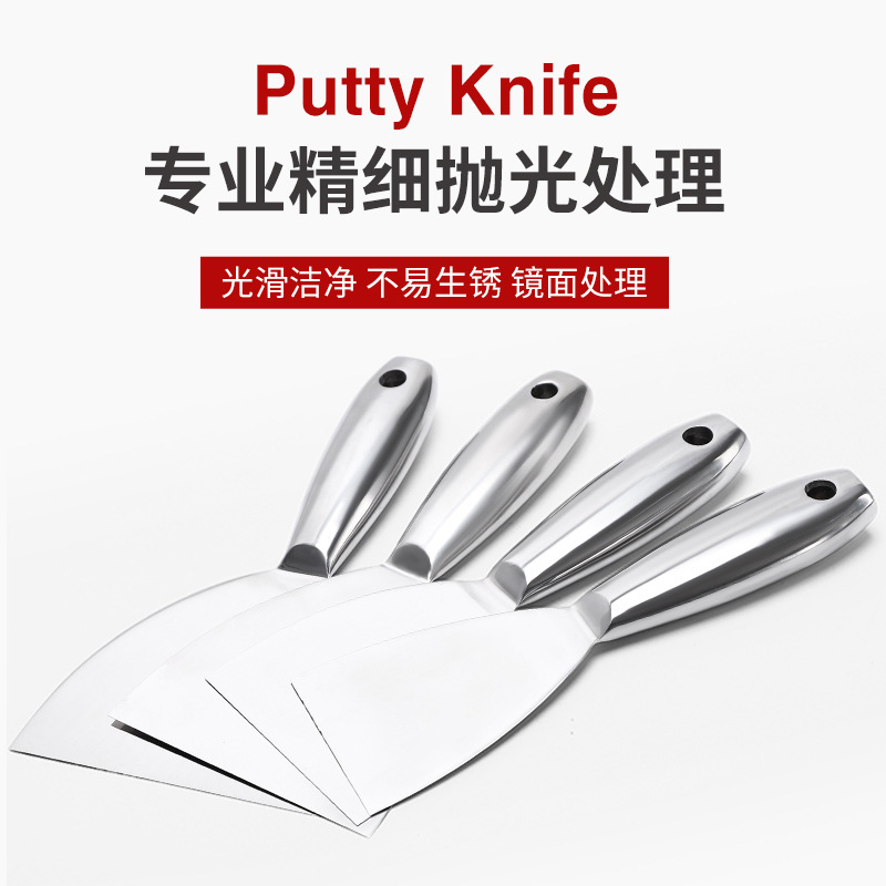 Wholesale of stainless steel handles, ash knife and smoke machine floor glass-cleaning knife and mashed knife