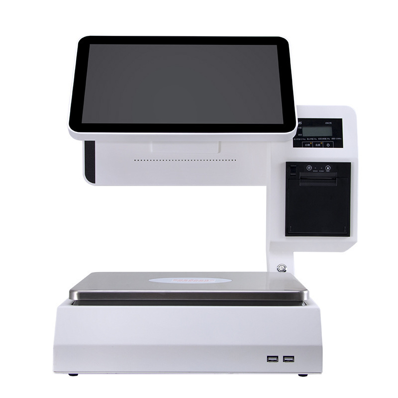 15.6-inch double-screen touch-and-receiver, referred to as the single machine touch-and-run cash scale at the cash register.