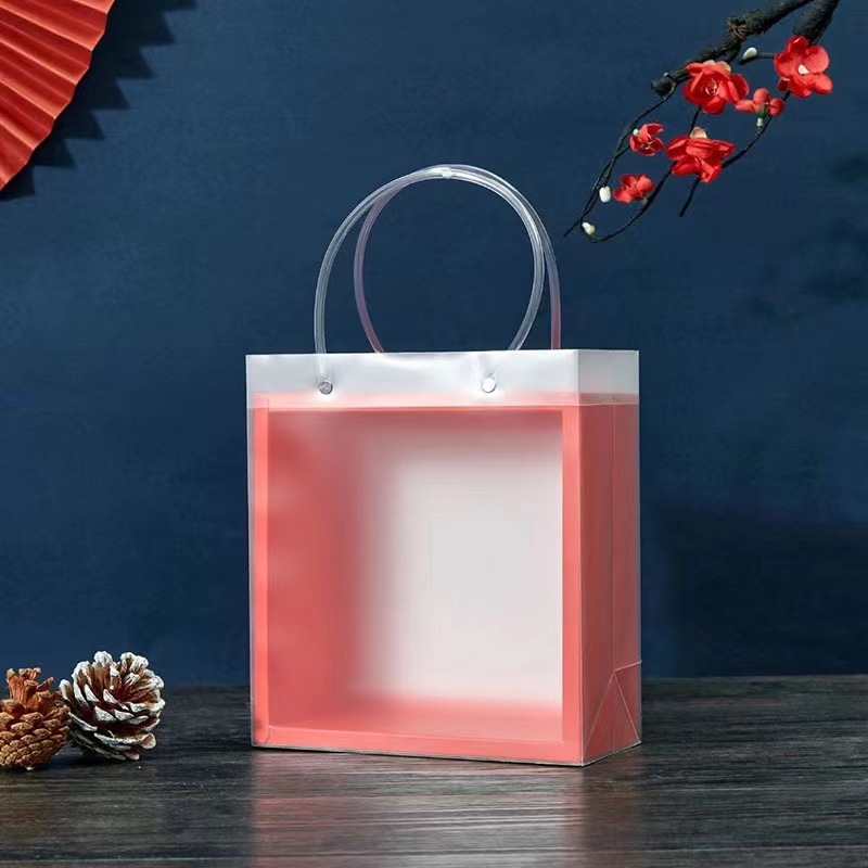 Transparent bag handbags with empty handbags, short and simple, tea-leave mask gift box drawers