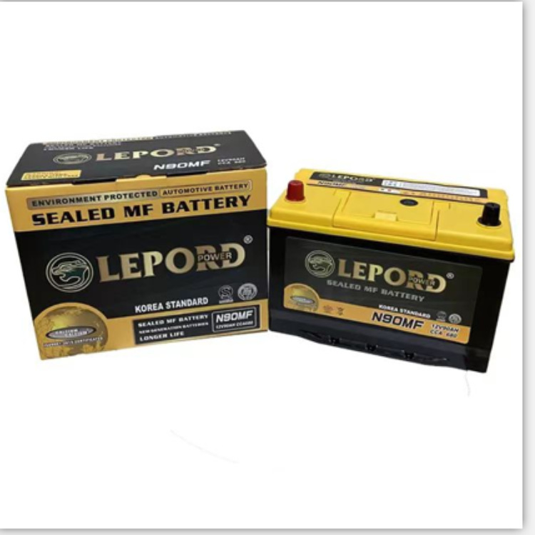 OEM customised ODM Process Production LEPORD CAR BATTER Car Starter Battery N90MF12V90AH