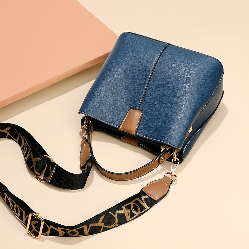 Handbag 2024 spring new lady, one-shoulder-size-size-size-size slop bucket bag, Korean fashion girl.