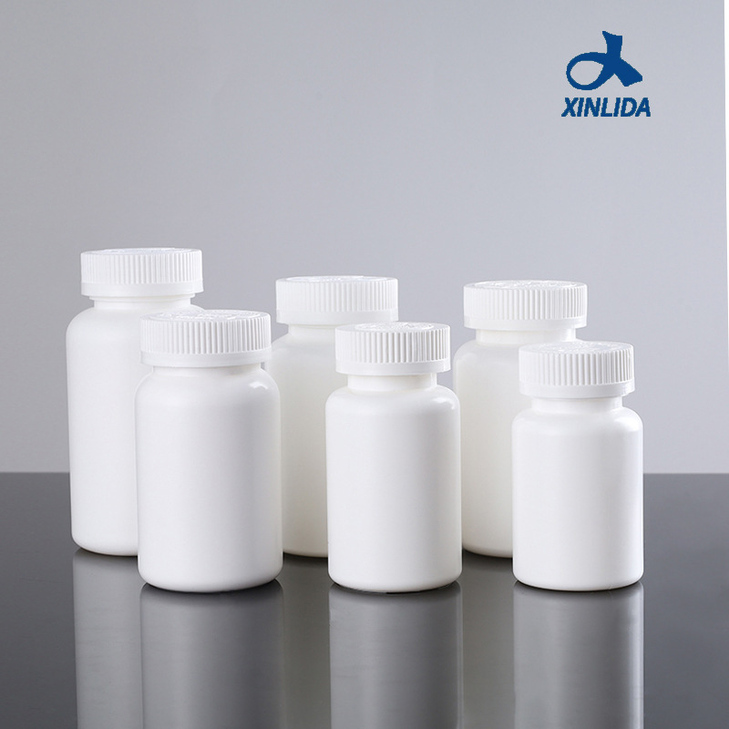 New Lida plastic PE solid powder capsules are distributed in sealed white empty bottles.