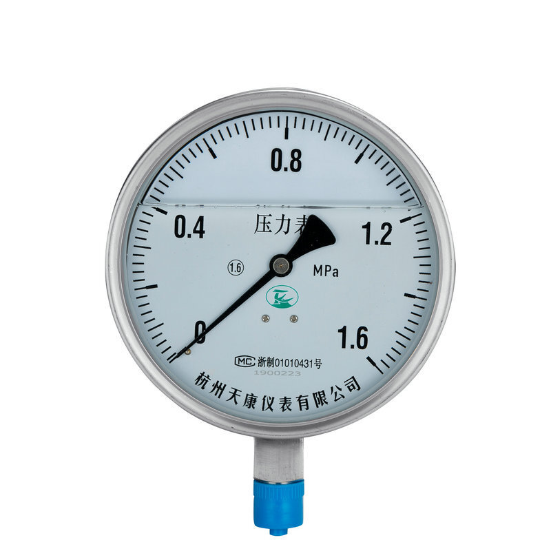 Stainless steel earthquake-resistant pressure gauges direct installation