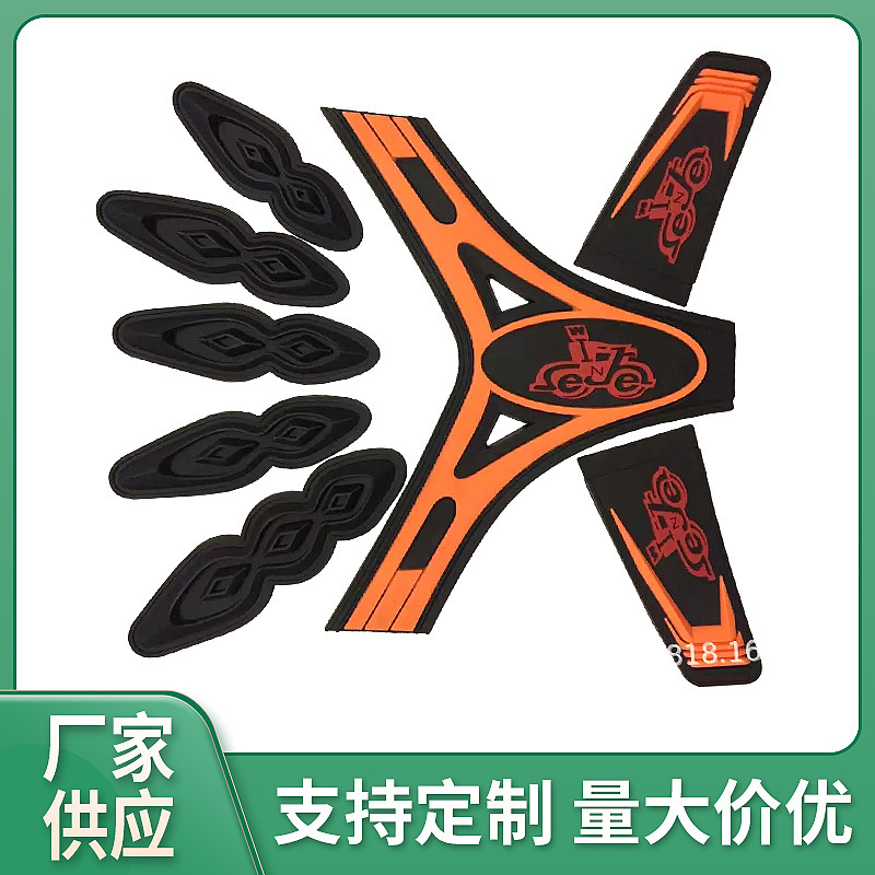 PVC軟膠滴塑手套膠章商標 TPR騎行手套標 戶外運動手套防護補丁膠