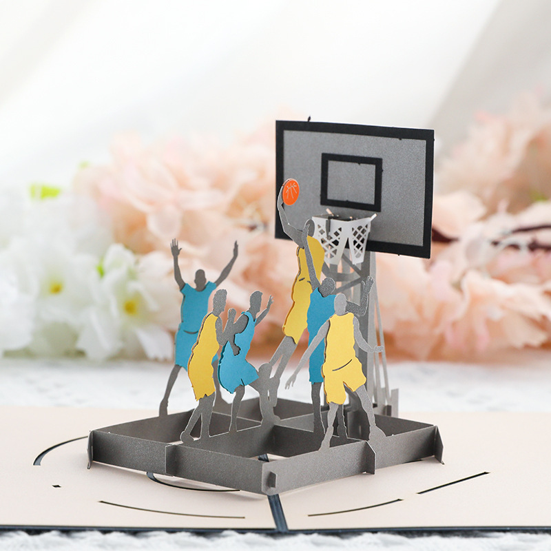 Father's Day 3-D Basketball Dunk for boyfriends and dads creative cross-border birthday card