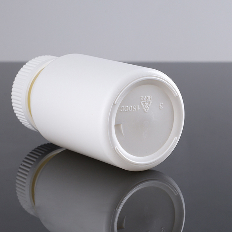 New Lida plastic PE solid powder capsules are distributed in sealed white empty bottles.