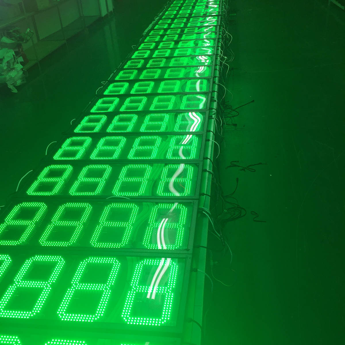 Wholesale of 10-inch RF remote-controlled high-lighted green led oil price screens for led price cards