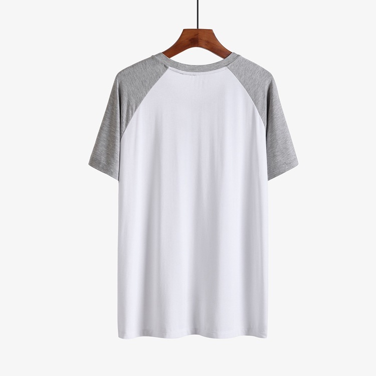 Tay áo ngắn pyjamas của đàn ông, áo thun thể thao của Modale vào mùa hè.
