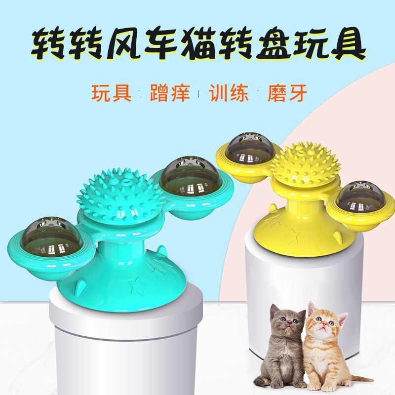 ♪ Những cối xay gió làm cho mèo và đồ chơi phát sáng bằng bạc hà và đồ chơi