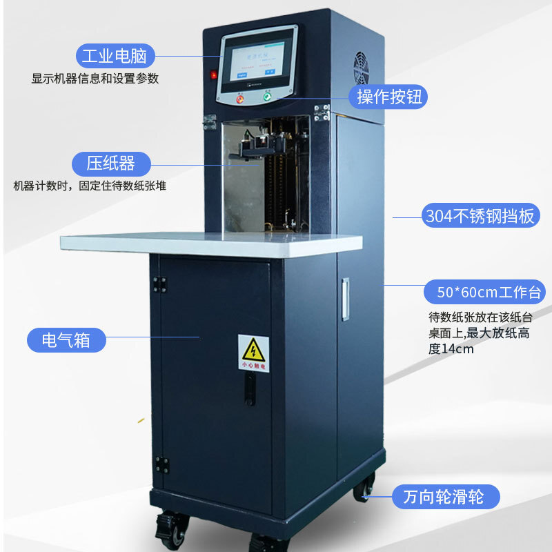 A small nationally produced paper machine may be plugged in to mark the cutter to meet the standard for counting the number of cardboard points and the number of cardboard labels