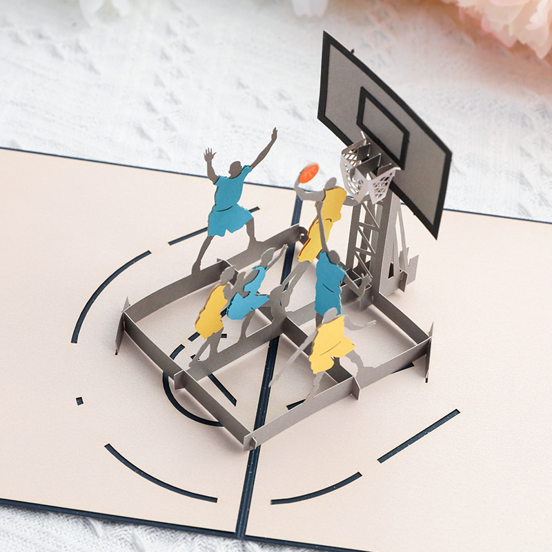 Father's Day 3-D Basketball Dunk for boyfriends and dads creative cross-border birthday card