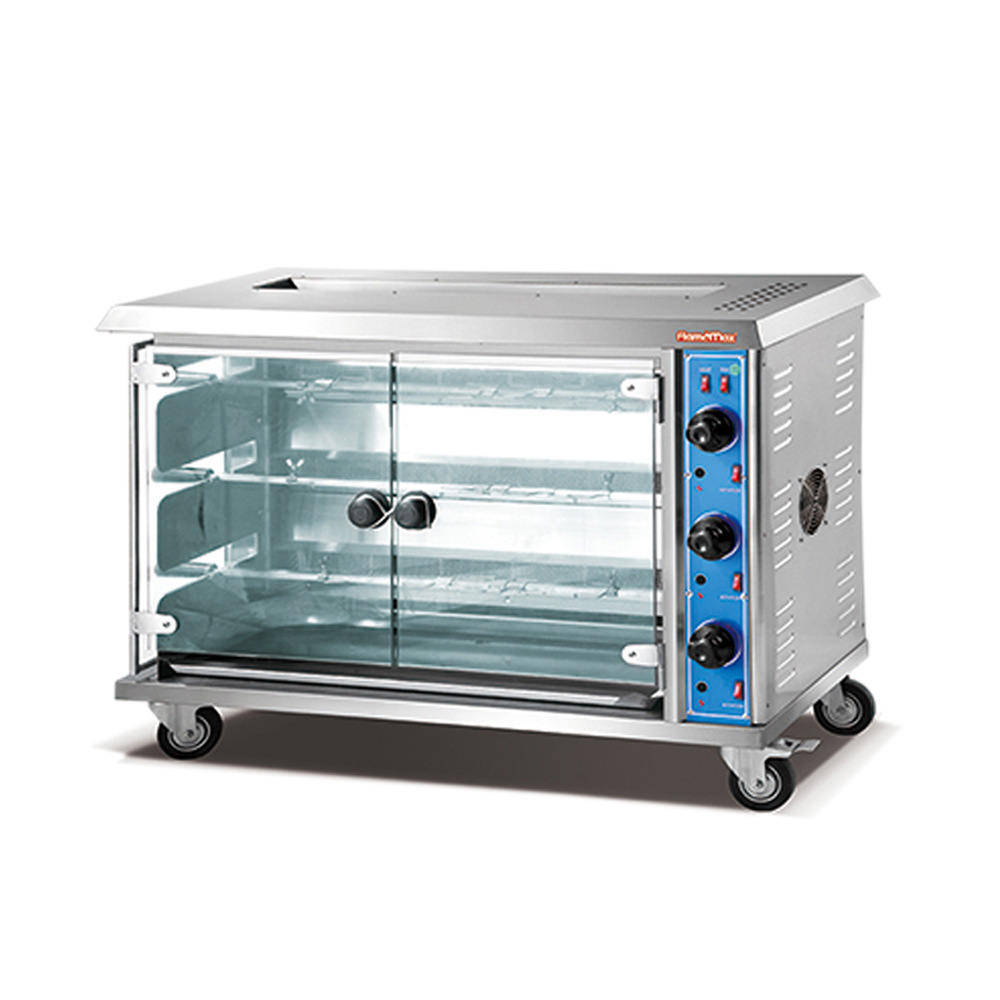 Auto-rotation of chicken ovens for commercial gas-based duck ovens with stainless steel roasted chicken legs and forkbone ovens