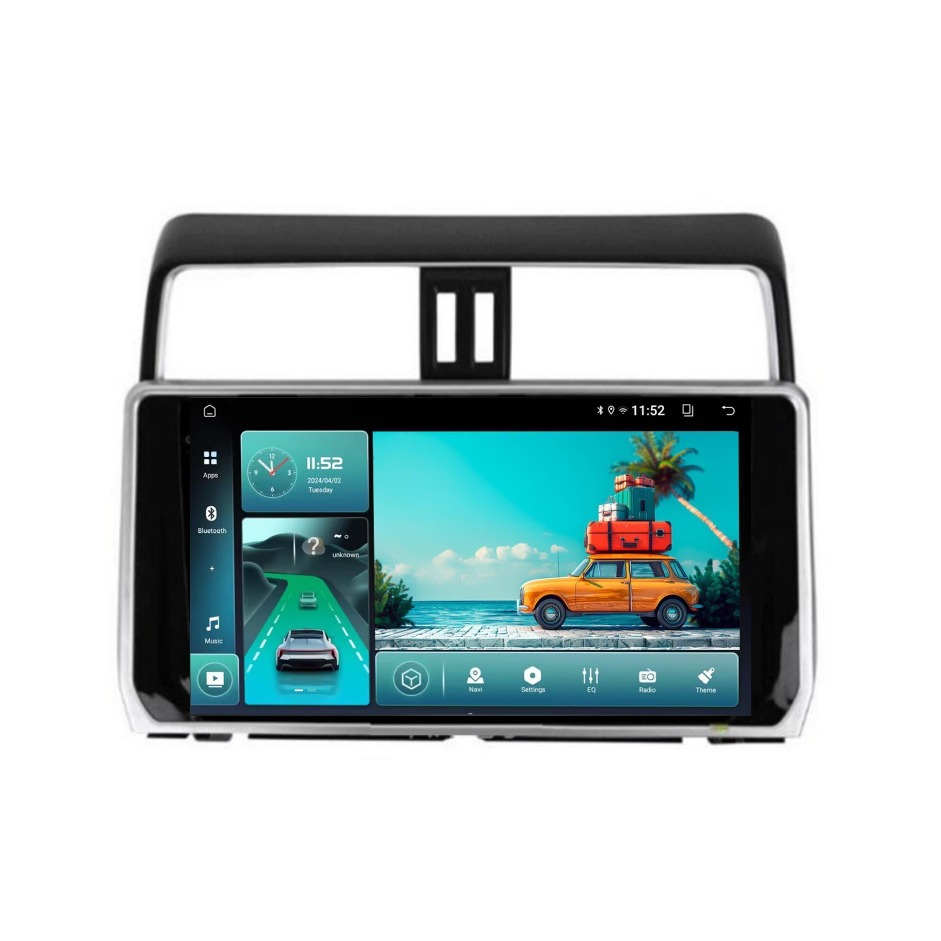 Cross-border dedicated to 10 inches of PRADO's 2018-2020 high-screen 100-dimensional frame interlocking Android-car navigation