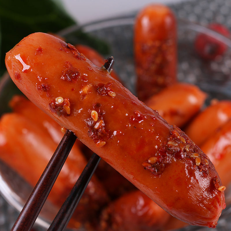Xúc xích chua cay 35 gram thịt lợn muối cay với thịt lợn muối xúc xích.