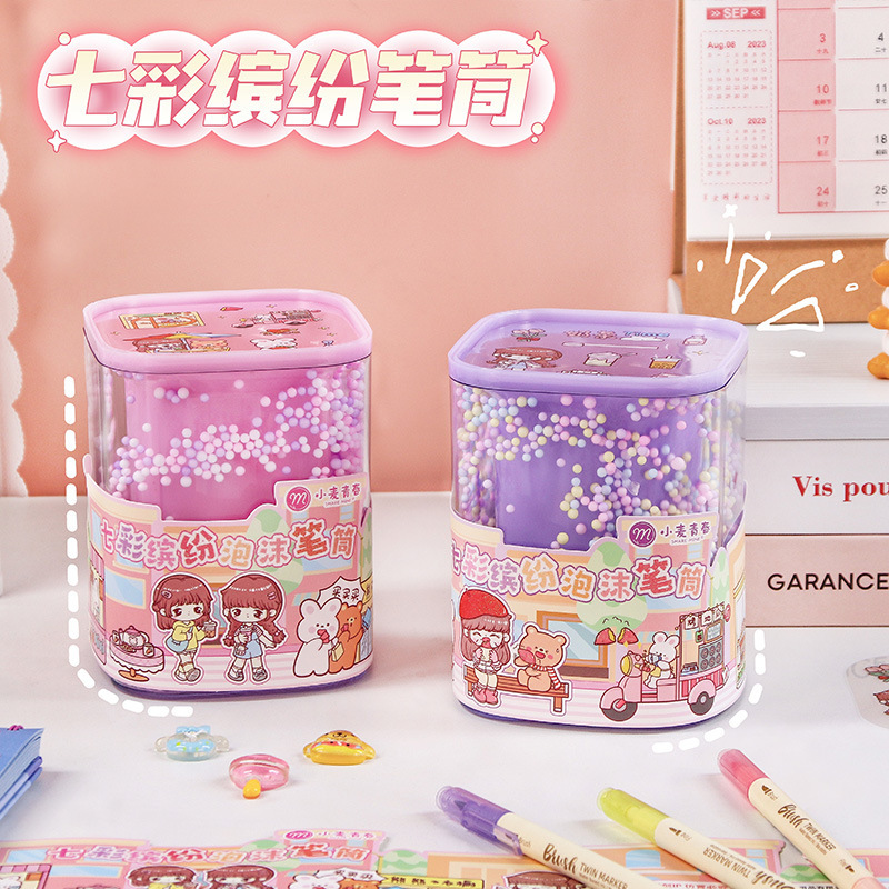 Một lượng lớn các nhà ga cho một phòng làm việc trẻ em dựa trên hoạt hình dễ thương được thiết lập trong một chiếc bóng 7 màu