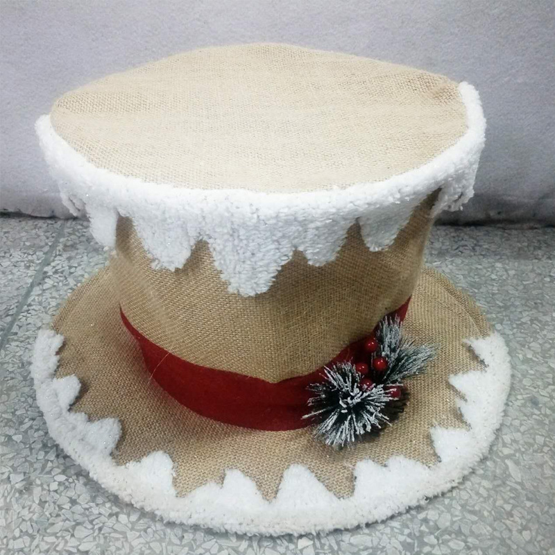 Christmas tree roof decorations customised to black caps, high cap springs to compress Christmas cap decorations.