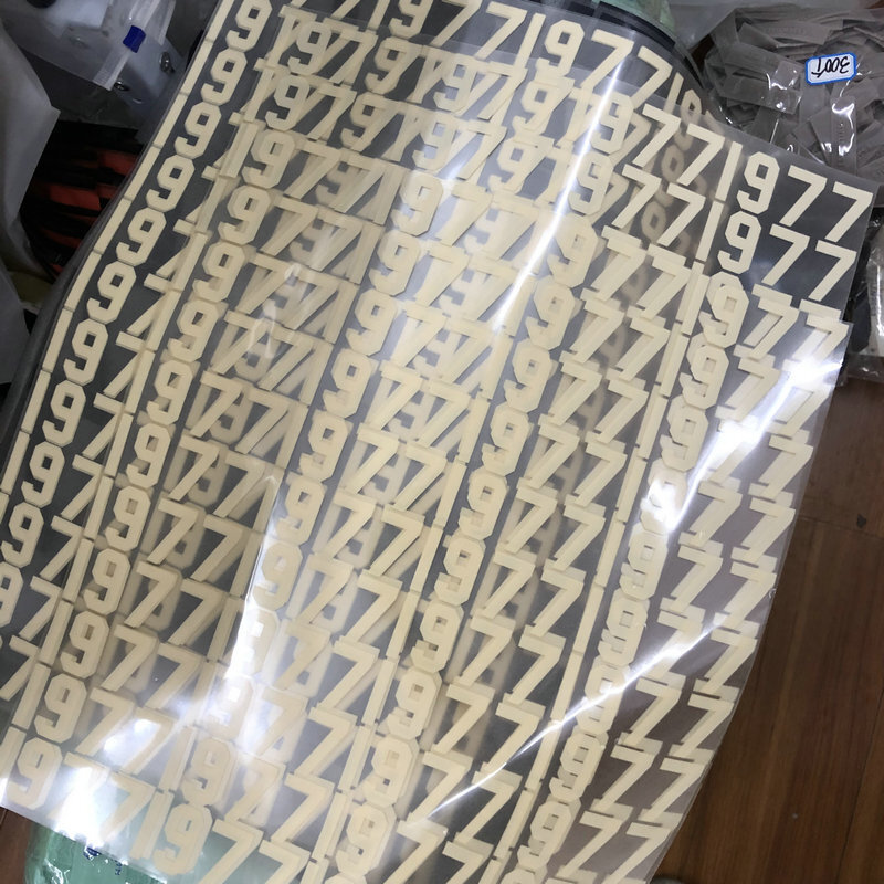 2022新款ESSENTIAL潮牌輔料DIY熱轉印燙圖 立體植絨胸前燙畫廠家
