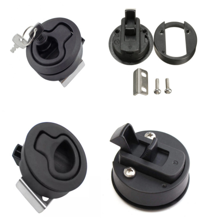 nylon floor locks, stainless steel key floor buttons, floor locks, yacht parts, boat hardware.