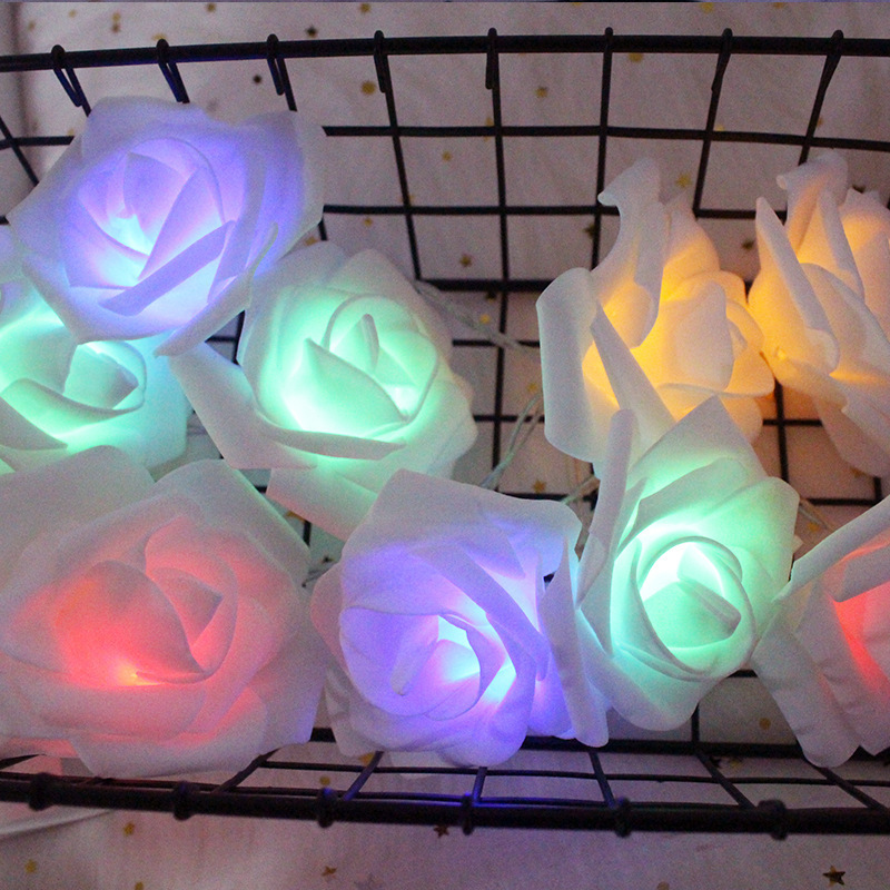 LED rose-lined colour-lighted battery lights flashing light-lined festivities